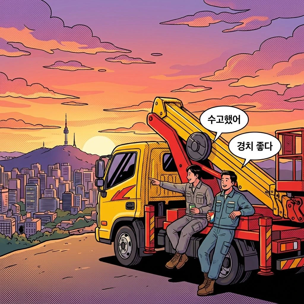안산 상록구 본오2동 현장에서 안전 기구 점검을 지휘하는 베테랑 기사